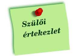 Szülői értekezlet, fogadó óra